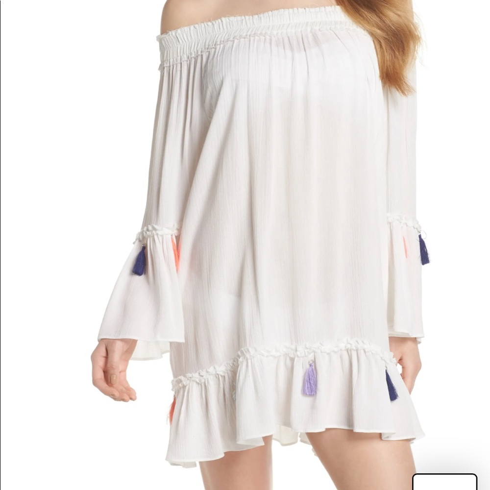 Surf Gypsy Tassel Off Shoulder Cover Up *blogger favorite* Spring Break Ready!